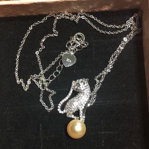 925 Silver Natural Pearl Leopard Pendant